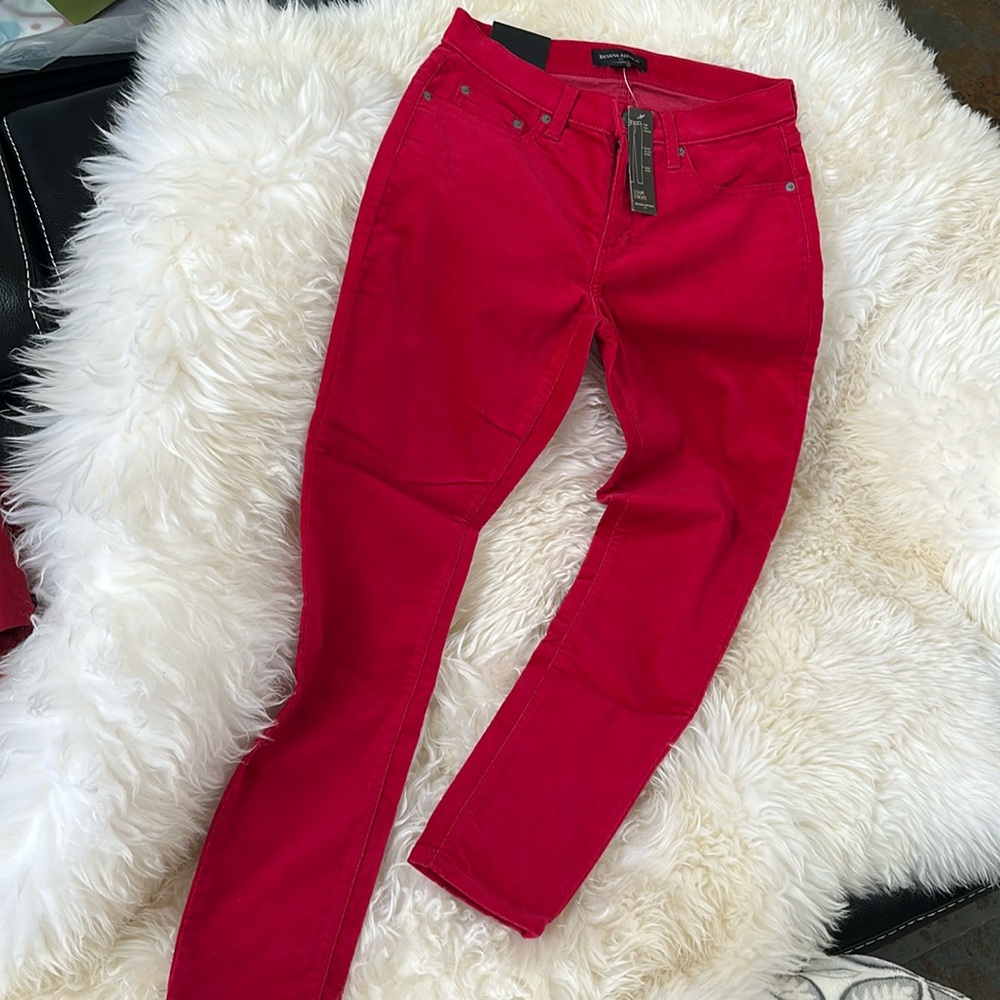 Valentines 💘 Banana Republic Skinny Red Pants sz 6 NEW!